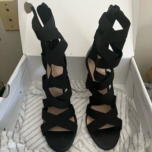 Aldo Black Strappy Heels